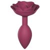 Love to Love Open Roses M - szilikon anál plug (piros)
