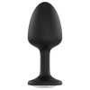 / Dorcel Geisha Plug Diamond M - fehér köves anál plug (fekete)