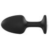 Dorcel Geisha Plug Diamond M - fehér köves anál plug (fekete)