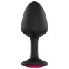 Dorcel Geisha Plug Ruby M - pink köves anál dildó (fekete)