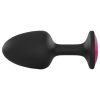 Dorcel Geisha Plug Ruby M - pink köves anál dildó (fekete)