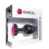 Dorcel Geisha Plug Ruby M - pink köves anál plug (fekete)