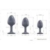 Dorcel Geisha Plug Diamond L - fehér köves anál plug (fekete)