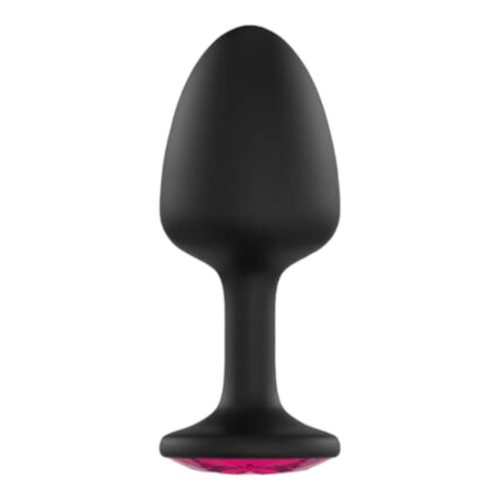 Dorcel Geisha Plug Ruby L - pink köves anál dildó (fekete)