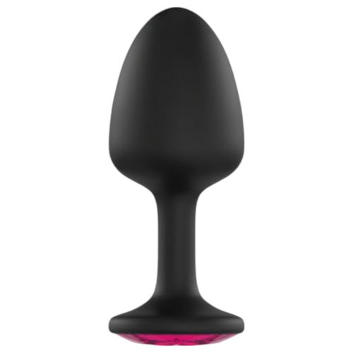 Dorcel Geisha Plug Ruby L - pink köves anál dildó (fekete)