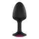 Dorcel Geisha Plug Ruby L - pink köves anál dildó (fekete)