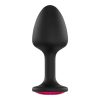 Dorcel Geisha Plug Ruby XL - pink köves anál dildó (fekete)