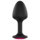 Dorcel Geisha Plug Ruby XL - pink köves anál plug (fekete)