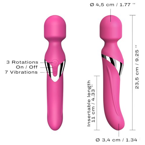 Dorcel Dual Orgasms - akkus, 2in1 masszírozó vibrátor (pink)