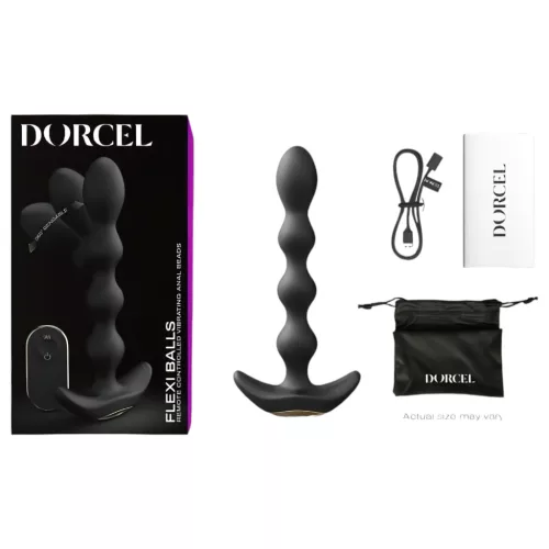 / Dorcel Flexi Balls - akkus, rádiós anál vibrátor (fekete)