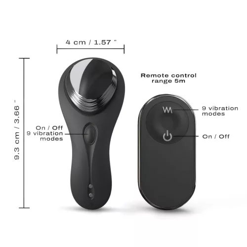 / Dorcel Discreet Vibe + - akkus, rádiós csiklóizgató vibrátor (fekete)