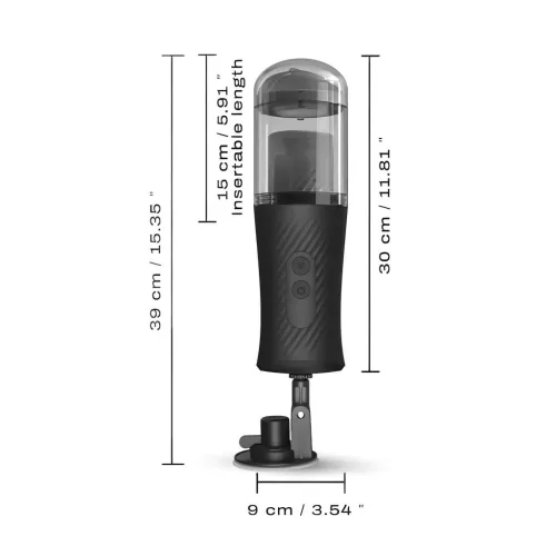 Dorcel Thrust Blow - akkus, lökő maszturbátor (fekete)