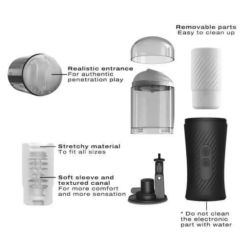 Dorcel Thrust Blow - akkus, lökő maszturbátor (fekete)