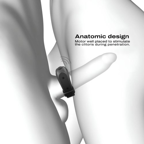 / Dorcel - vibrációs, állítható péniszgyűrű (fekete)