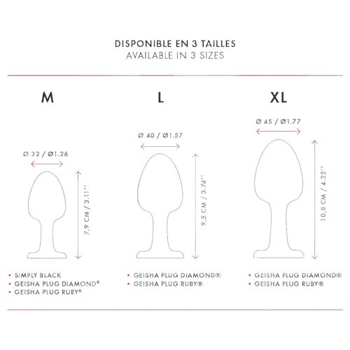 / Dorcel Geisha Plug M - golyós anál plug (fekete)