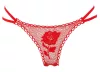 Panty Rose - rózsaszálba rejtett tanga (piros, S-L)