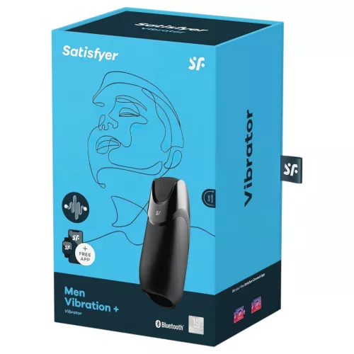 Satisfyer Men - App-vezérelt maszturbátor, férfiaknak (fekete)
