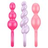 Satisfyer Booty Call - anál plug szett - színes (3 részes)