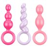 Satisfyer Booty Call - anál plug szett - színes (3 részes)