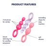 Satisfyer Booty Call - anál plug szett - színes (3 részes)