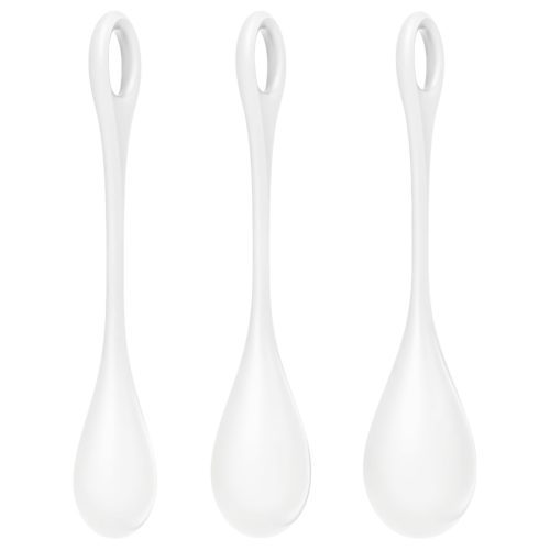 Satisfyer Yoni Power 1 - gésagolyó szett - fehér (3 részes)