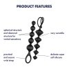 Satisfyer Love Beads - gyöngyös anál dildó szett (fekete)