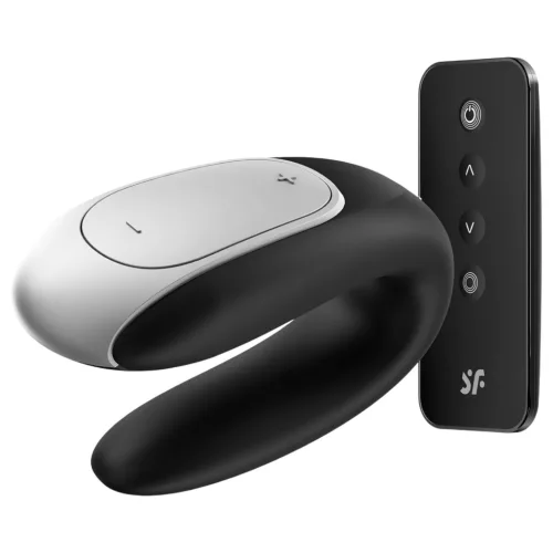 Satisfyer Double Fun – App-vezérelt párvibrátor (fekete)