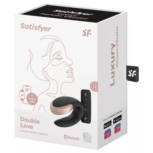 Satisfyer Double Love – App- és távirányítós párvibrátor (fekete)