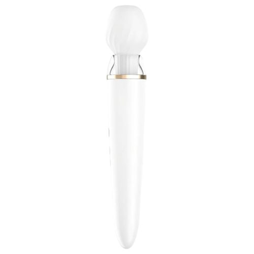 Satisfyer Double Wand-er - okos masszírozó vibrátor (fehér)