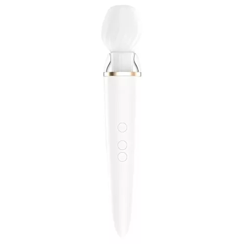 Satisfyer Double Wand-er - okos masszírozó vibrátor (fehér)