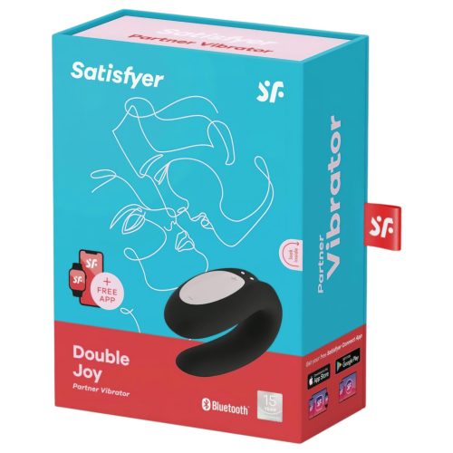 / Satisfyer Double Joy - okos vízálló párvibrátor (fekete)