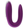 Satisfyer Double Fun - okos, vízálló, rádiós párvibrátor (lila)