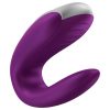 Satisfyer Double Fun - okos, vízálló, rádiós párvibrátor (lila)