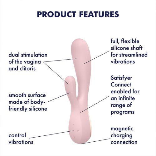 / Satisfyer Mono Flex - okos vízálló vibrátor (pink)