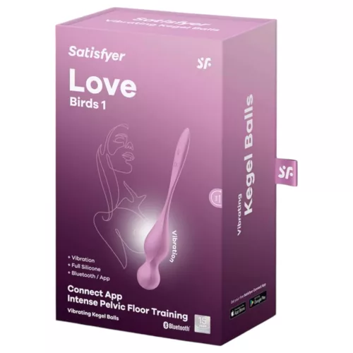 Satisfyer Love Birds 1 – App-vezérelt vibrációs gésagolyó (pink)