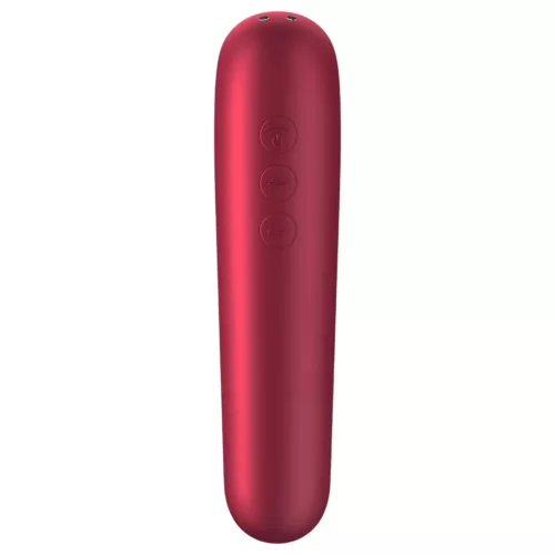 Satisfyer Dual Love - app-vezérelt csiklóvibrátor, csiklóizgató (piros)