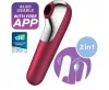 Satisfyer Dual Love - app-vezérelt csiklóvibrátor, csiklóizgató (piros)