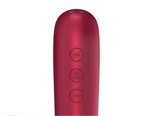 Satisfyer Dual Love - app-vezérelt csiklóvibrátor, csiklóizgató (piros)