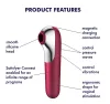 Satisfyer Dual Love - app-vezérelt csiklóvibrátor, csiklóizgató (piros)