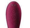 Satisfyer Dual Crush - akkus hüvelyi és csiklóvibrátor (piros)