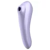 Satisfyer Dual Pleasure - App-vezérelt léghullámos 2in1 vibrátor (lila)