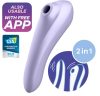 Satisfyer Dual Pleasure - okos léghullámos 2in1 vibrátor (lila)