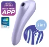 Satisfyer Dual Pleasure - App-vezérelt léghullámos 2in1 vibrátor (lila)