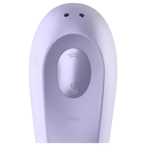 Satisfyer Dual Pleasure - App-vezérelt léghullámos 2in1 vibrátor (lila)