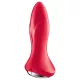 Satisfyer Rotator Plug 1 - gyöngyös anál vibrátor (piros)