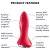 Satisfyer Rotator Plug 1 - akkus, gyöngyös anál vibrátor (piros)