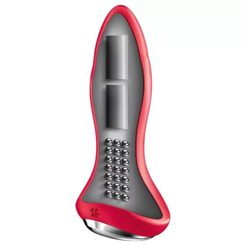 Satisfyer Rotator Plug 1 - gyöngyös anál vibrátor (piros)