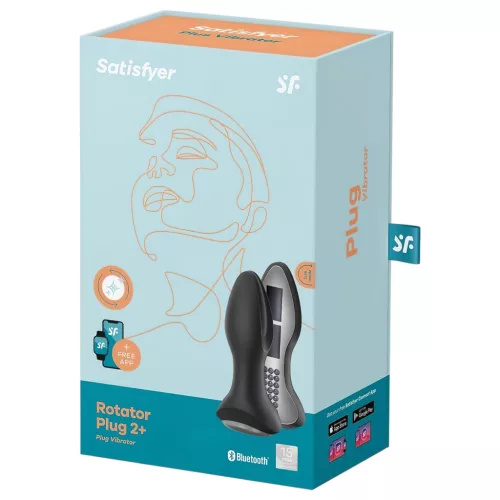 Satisfyer Rotator Plug 2 - gyöngyös anál vibrátor (fekete)