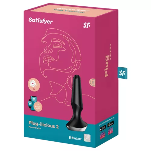 / Satisfyer Plug-ilicious 2 - okos anál vibrátor (fekete)
