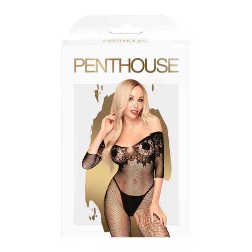 Penthouse High Profil - virágos, carmen overál (fekete)